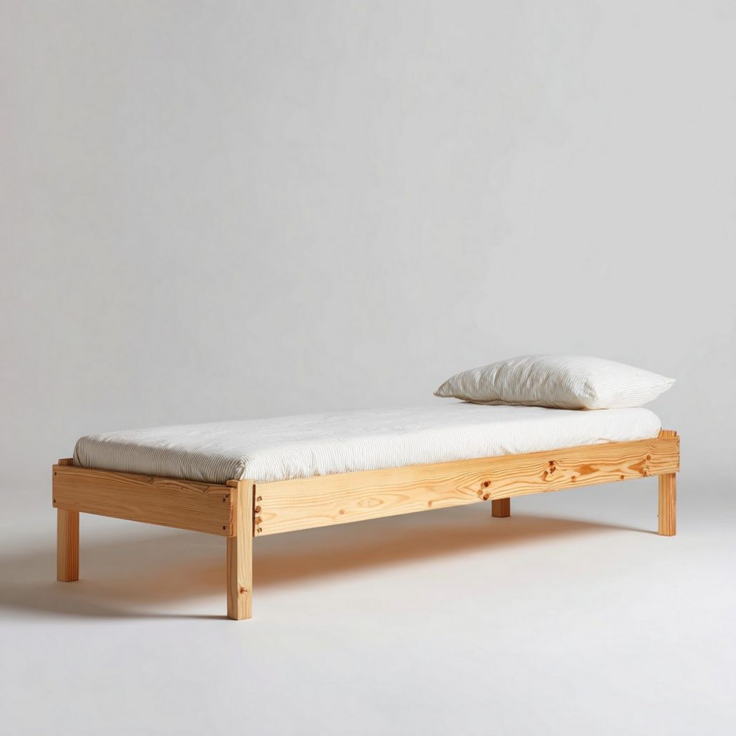 Bed van massief hout voor de slaapkamer - 200 x 90 x 30